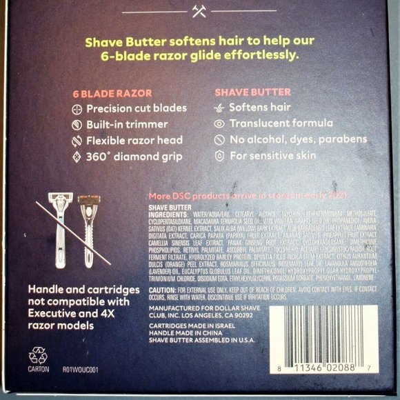 Dollar Shave Club 6-Blade Razor Bundle (Grey) - Picture 4 of 4